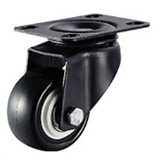 Колесо Jolt черное D-40 мм поворотное на площадке без стопора нагрузка 30 кг Selena 1/250