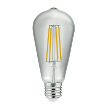 Лампа LED FILAMENT 6W E27 3000К 220V теплый GTV 1/1