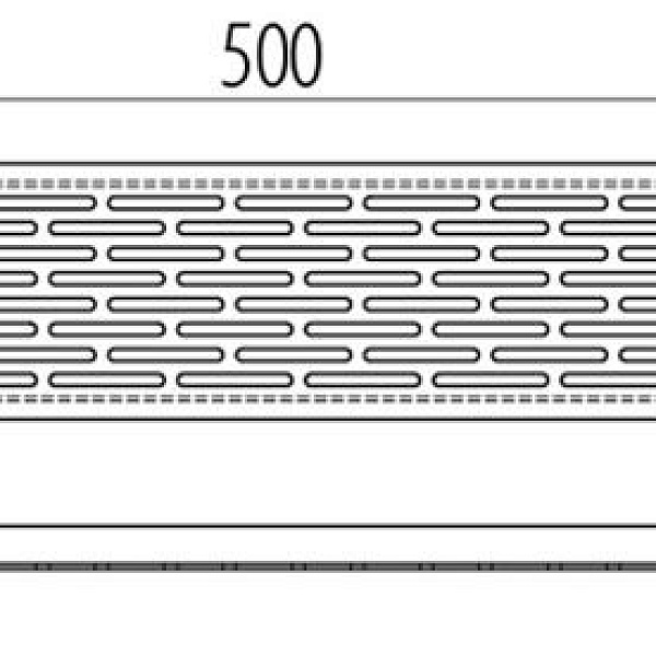 Решетка вентиляционная 100*500 мм инокс (1/100)