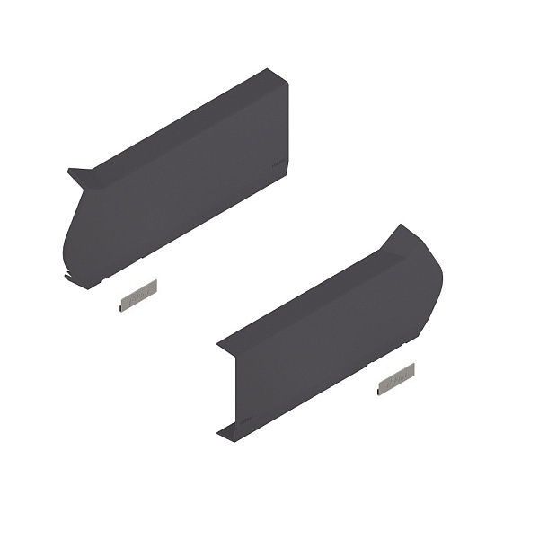 Комплект заглушек Aventos HF темно-серый с лого Blum 1/20