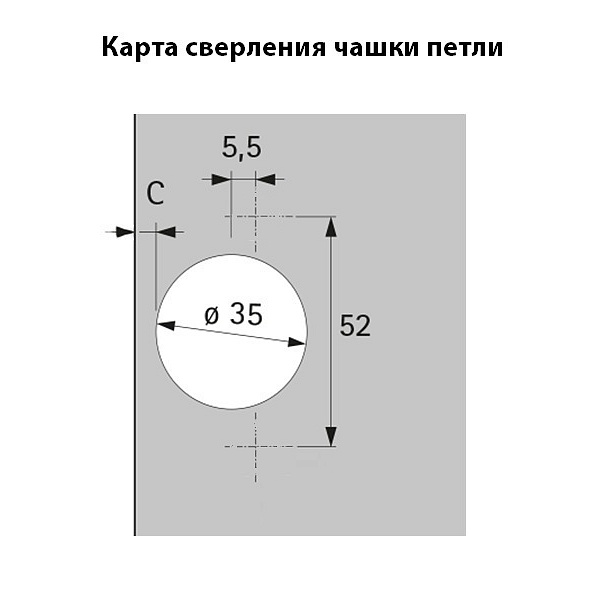 Петля накладная Sensys 8631i 95° для фасадов толщиной 15–32 мм Hettich 1/200