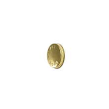 Заглушка декоративная на винт диаметр 14 мм латунь полированная Giusti