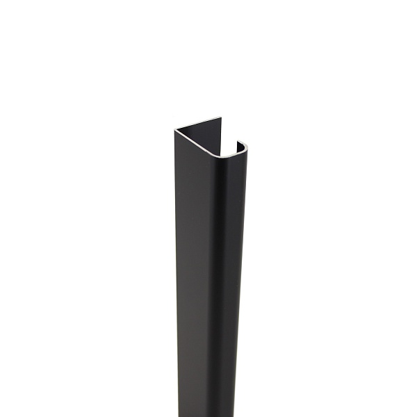 Профиль-ручка вертикальная 18-19 мм Черный Браш 2600 мм
