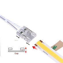 Соединитель к светодиодным лентам 8 мм прозрачный односторонний c проводом 15 см Promstar 1/1