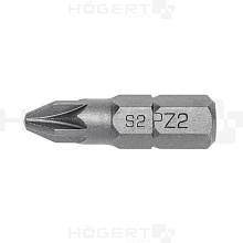 Бита PZ2 HT1S317 25 мм сталь S2 Hoegert 1/10