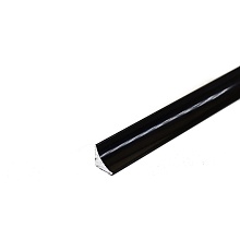 Плинтус алюминиевый для столешницы черный глянцевый BL 15x15x2900 мм Eco 1/10