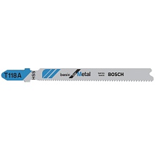 Пилка для лобзика T118 прямой чистый рез HCS Bosch 1/25