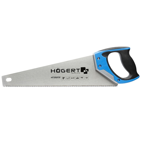 Пила-ножовка HT3S202 400 мм, 7 TPI, закаленный зуб, 3-ех сторон. заточка Hoegert 1/10